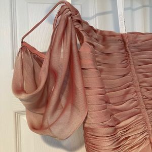 Jordan One Shoulder Bridesmaid Dress - “Ginger” color with sheen